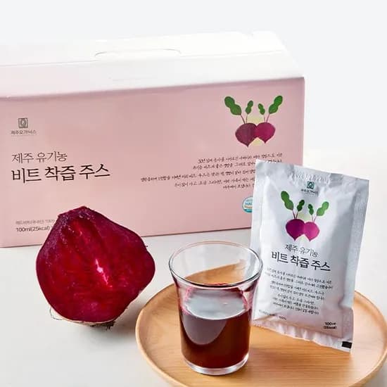 제주오가닉스 유기농 레드 비트즙 NFC 생착즙 100ml 30포 1개