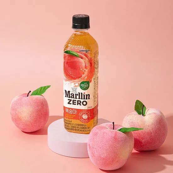 자연은 더말린 복숭아 제로 500ml 2개