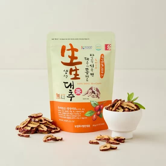국내산 생생대추 슬라이스 80g 1봉