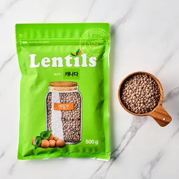 브라운 렌틸콩 500g 5개 11,900원