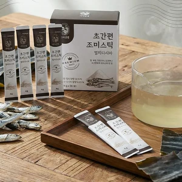 미식선생 국내산 재료 멸치다시마 간편조미스틱 4g 30포 2개