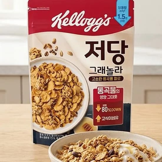 켈로그 저당 그래놀라 360g 1개