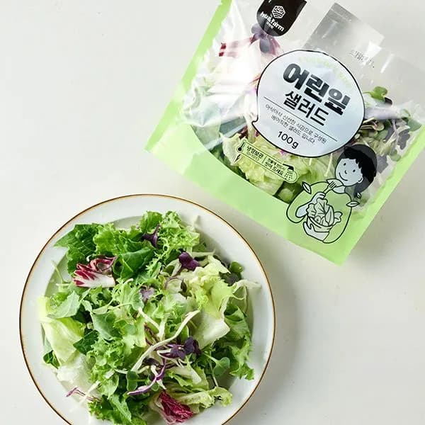 국내산 어린잎 샐러드 100g 1개 2,520원