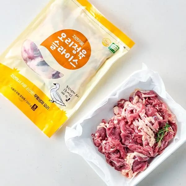 무항생제 생 오리 정육 슬라이스 500g