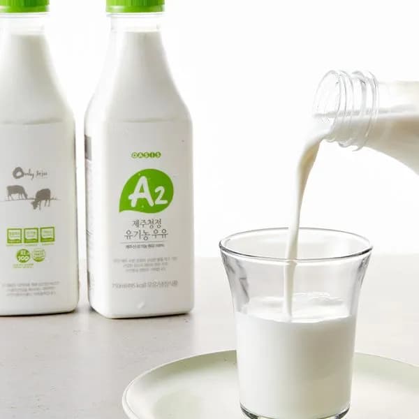 제주청정 A2 유기농우유 750ml 2개