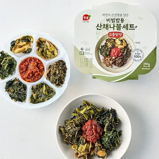 한울 비빔밥용 산채나물세트 고추장맛 125g 2팩