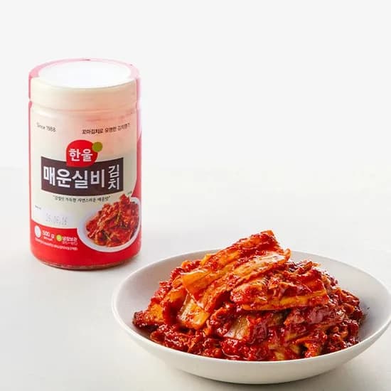 한울 한입 실비김치 매운맛 500g 용기 1개