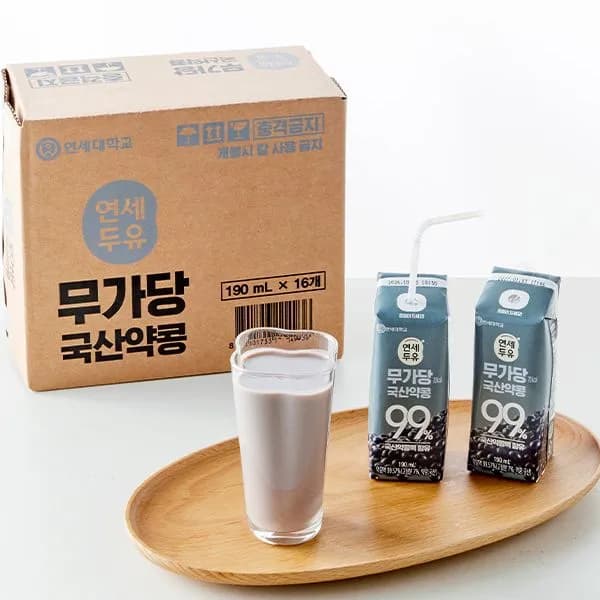 연세두유 무가당 국산약콩 두유 190ml 48팩