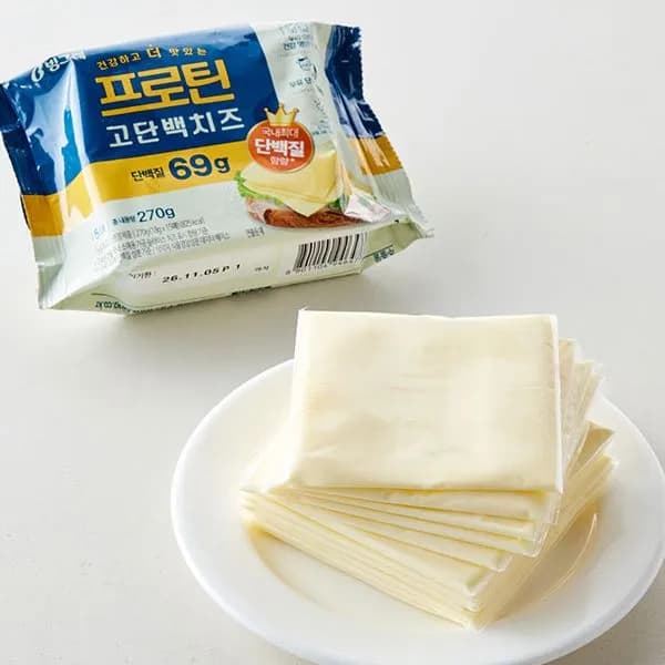 빙그레 프로틴 고단백 슬라이스치즈 270g