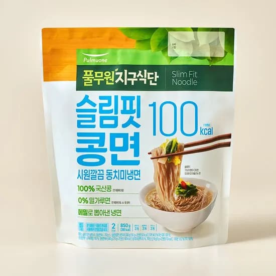 풀무원지구식단 슬림핏 콩면 동치미냉면 2인분 850g 1개