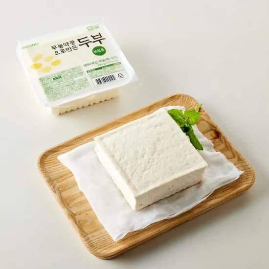 국내산 무농약 콩으로 만든 두부 부침용 300g 3개