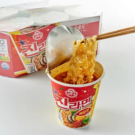 농심 진라면 매운맛 컵 65g 6개