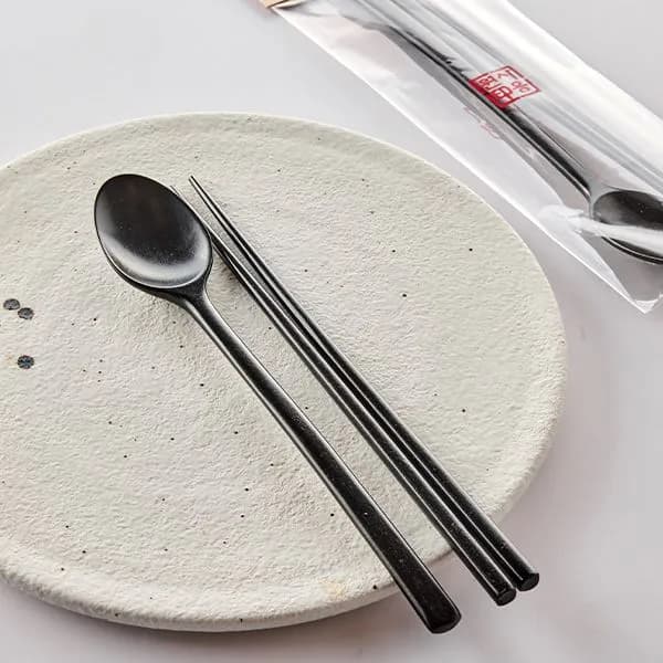 정제 옻칠 어른수저 세트