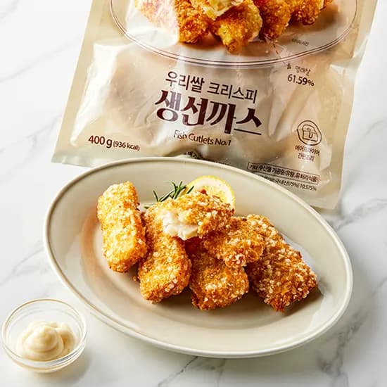 우리쌀 크리스피 생선까스 400g 2봉