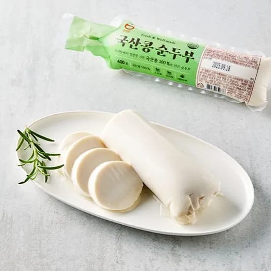 국산콩 순두부 튜브형 400g 1개