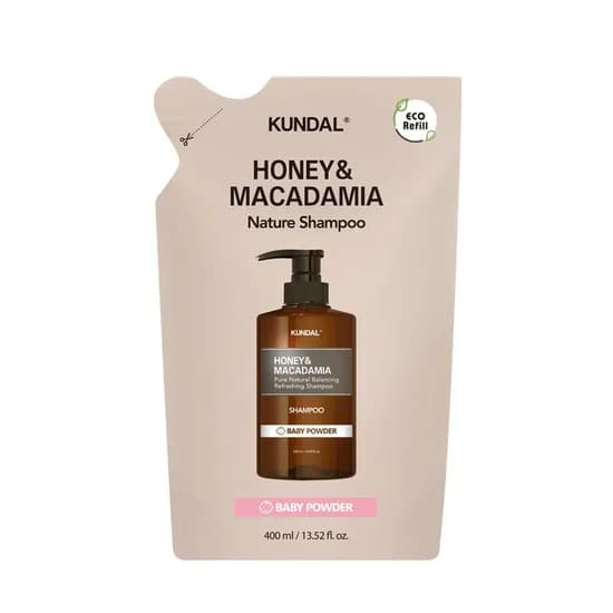 쿤달 허니 앤 마카다미아 네이처 샴푸 베이비파우더 리필용 400ml 3개