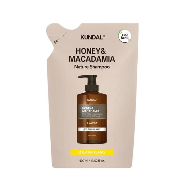 쿤달 허니 앤 마카다미아 네이처 샴푸 일랑일랑 리필용 400ml 3개