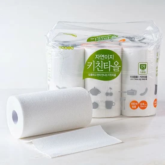 자연이지 키친타올 150매 6롤 1개
