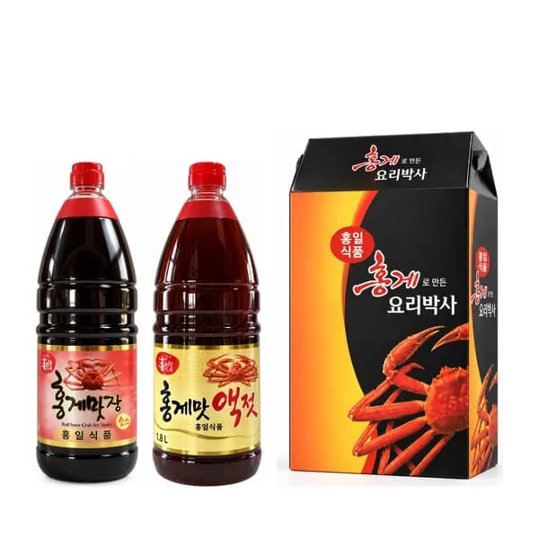 홍일식품 홍게간장 레드 1.8L + 홍게맛액젓 1.8L, 1세트