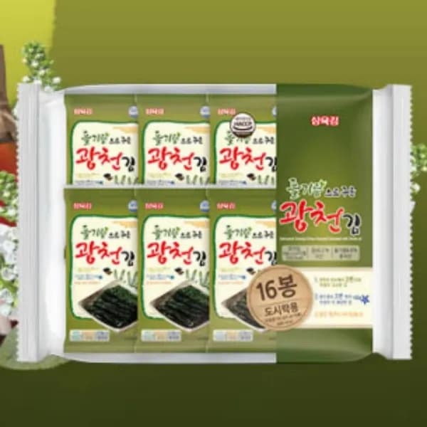 삼육김 들기름 광천김 도시락김 선물세트 16봉