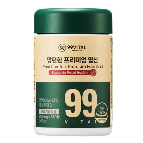 99 VITAL 맘편한 프리미엄 엽산 360정 1개