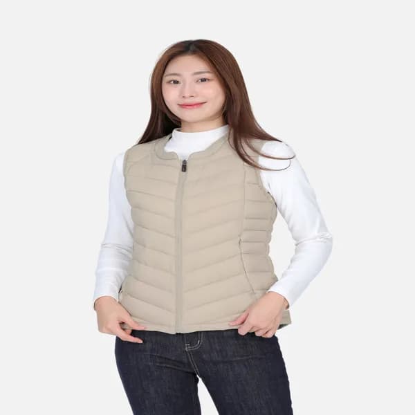 이지바이 여성 페더리피치 경량 패딩 조끼 W6WV10 블랙 105