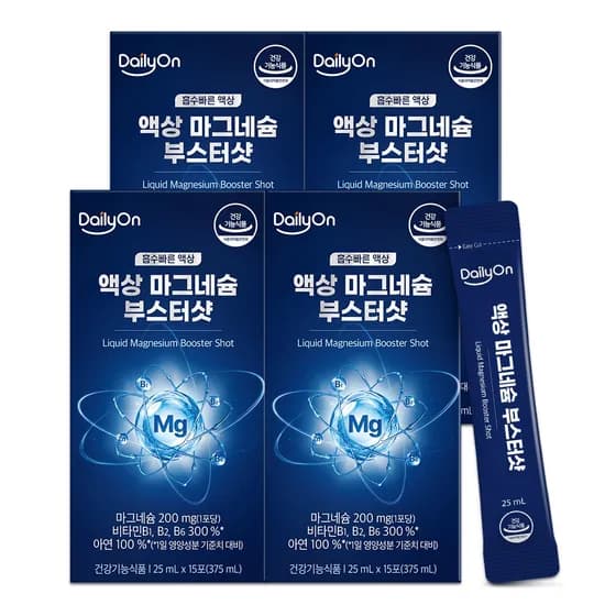 데일리온 액상 젖산 마그네슘 부스터샷 비타민B 아연 15포 4개