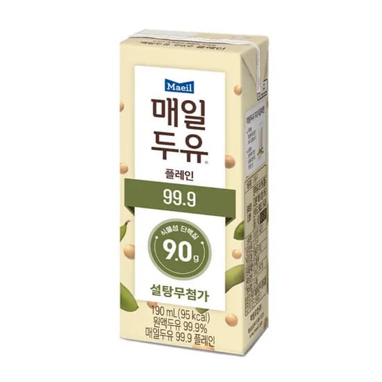 매일유업 매일두유 99.9 플레인 190ml 24개