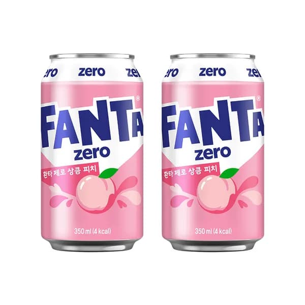 환타 제로 상큼피치 탄산음료 350ml 24개