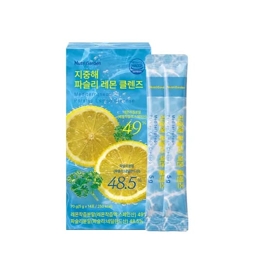 뉴트리가든 지중해 파슬리 레몬 클렌즈 디톡스 5g 14포 3개