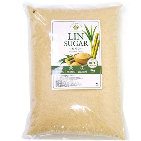 Lin sugar 비정제 사탕수수 갈색설탕 5kg 1개