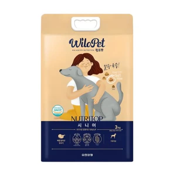 유한양행 윌로펫 뉴트리탑 시니어 닭 3kg