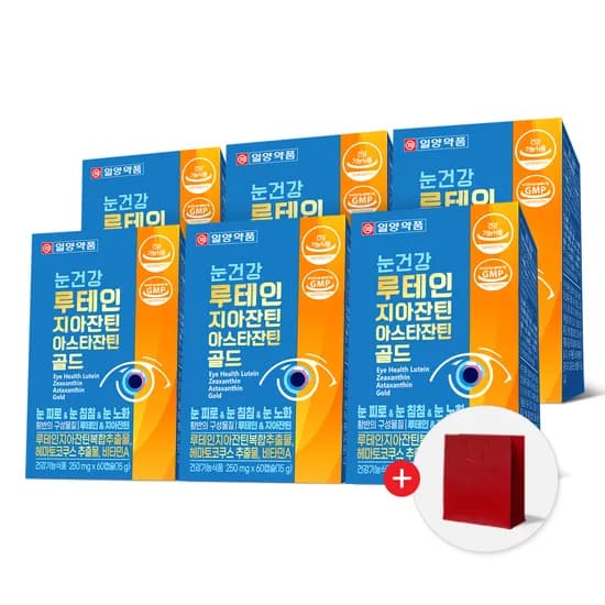 일양약품 눈건강 루테인 지아잔틴 아스타잔틴 골드 250mg 60캡슐 6개