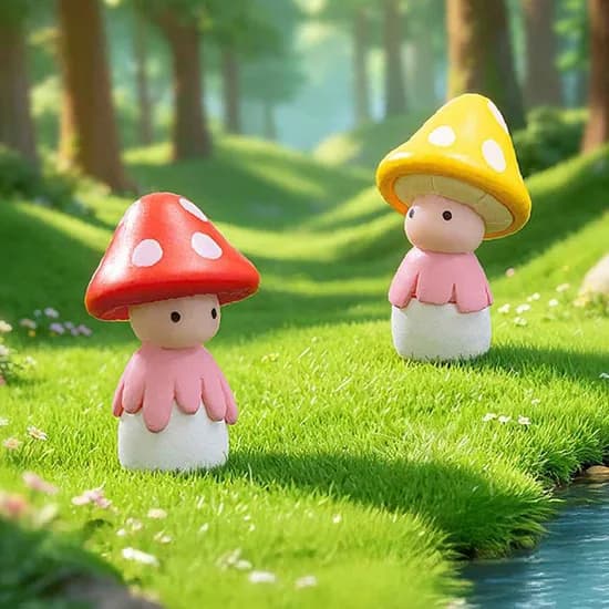미니어처 버섯요정 인형세트, 6P, 1개