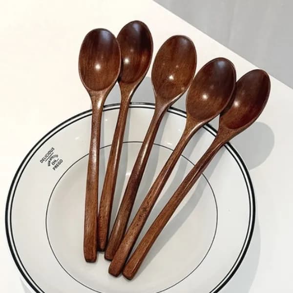 KR리빙 성인용 원목 옻칠 숟가락 우드색상 5개입 1세트 9,250원