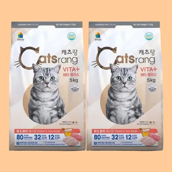 캐츠랑 고양이 사료 비타플러스 5kg 2개