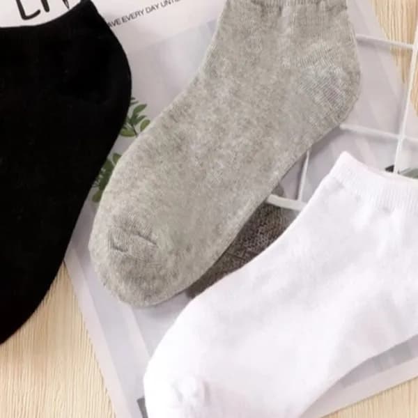 남성 무지 발목 양말 골고루(화이트5+그레이5+블랙5) FREE 15개