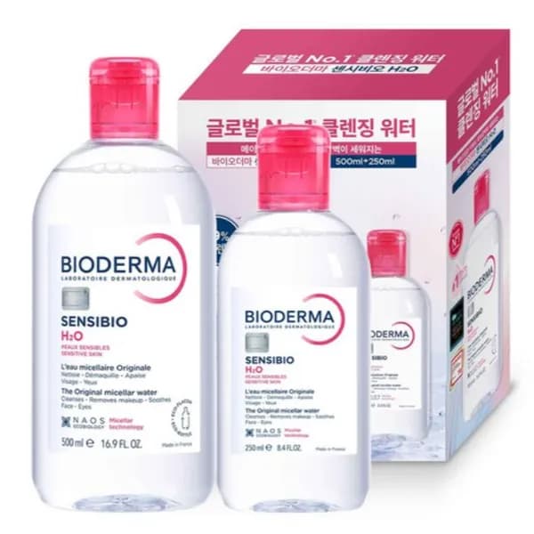 바이오더마 센시비오 H2O 민감용 클렌징 워터 기획세트 500ml+250ml 1개