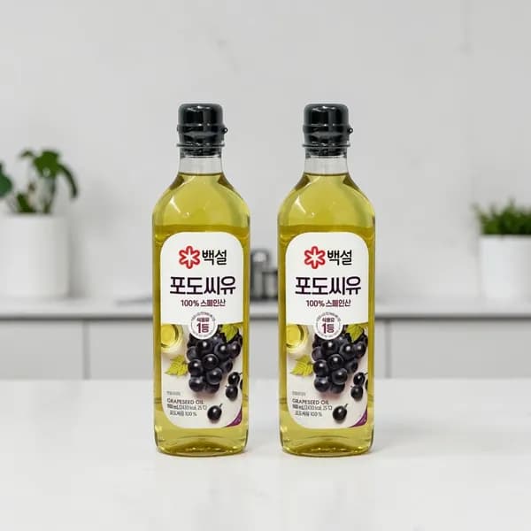 CJ제일제당 백설 스페인산 포도씨유 900ml 2개