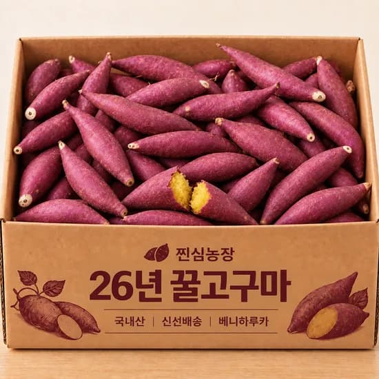 꿀고구마 베니하루카 한입 5kg 1박스