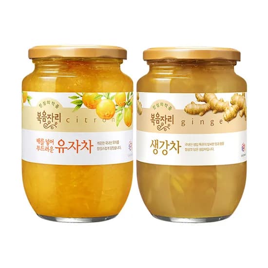 복음자리 유자차 620g 생강차 600g 1세트