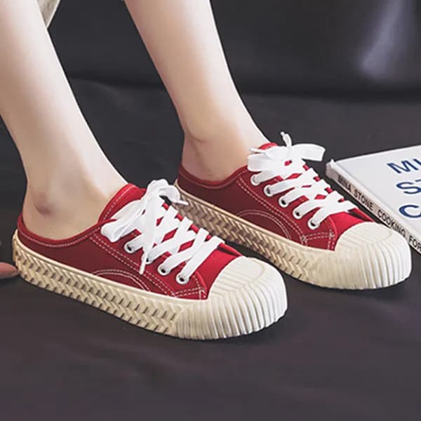 캔버스 뮬 스니커즈 블랙 240mm
