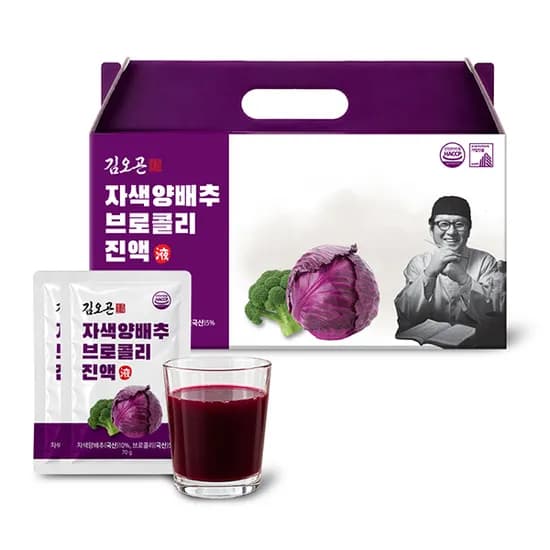김오곤 자색양배추 브로콜리 진액 70g 30포 1개