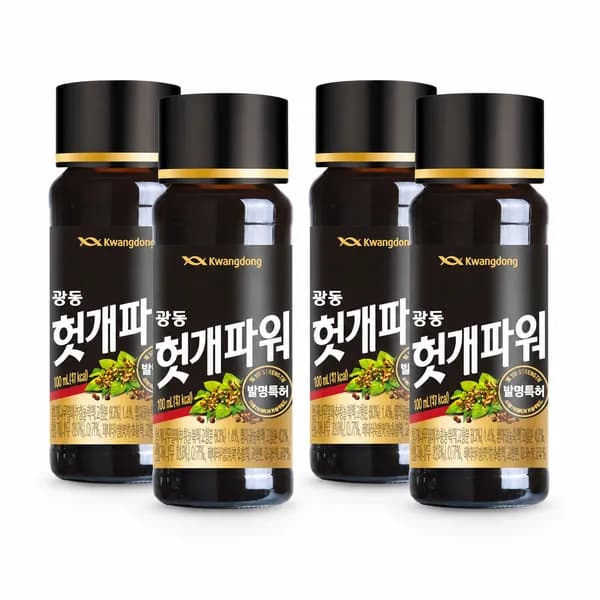 광동 헛개파워 선물용 숙취해소제 100ml 4병