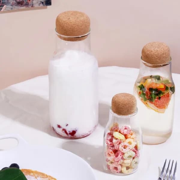 코르크 유리보틀 중 300ml 1개