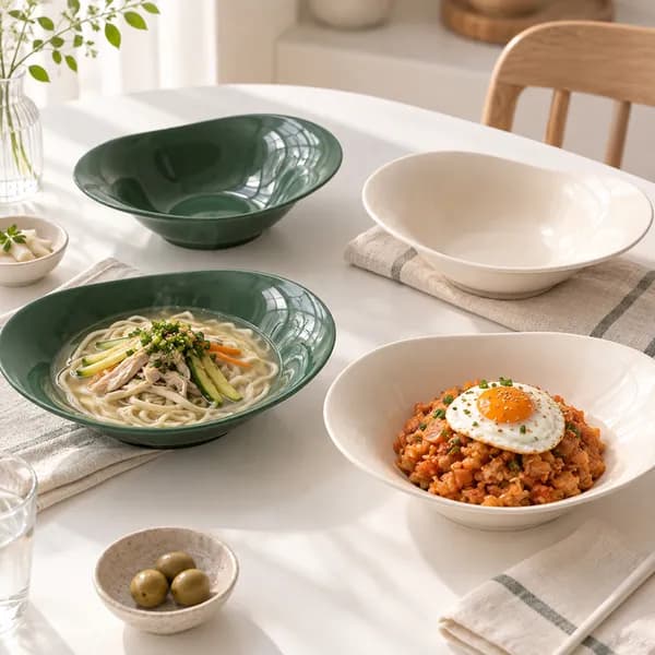 맥스앤맥스 이지밀 다이닝볼 4P 세트 올리브그린+아이보리 12,900원