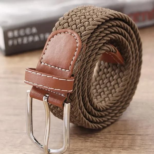남녀공용 꽈베기 스판 패브릭 캐주얼벨트 B7A1B, FREE, 105x4cm, 1개