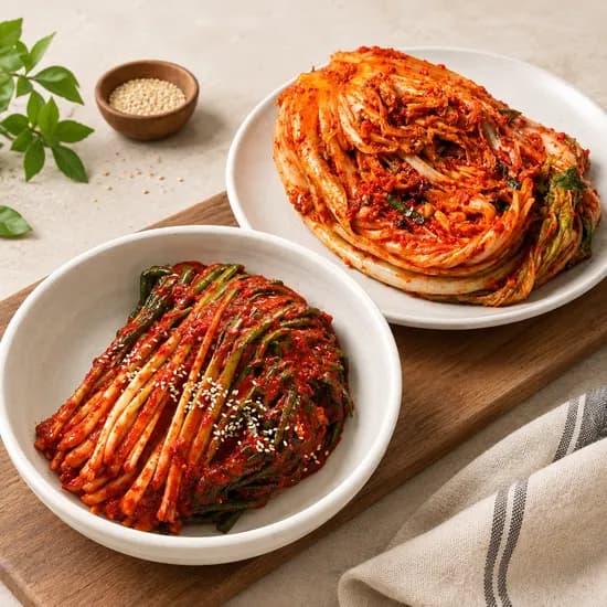 천년의 반찬 실비 배추김치 외 1종 매운맛 1kg 2개 1세트