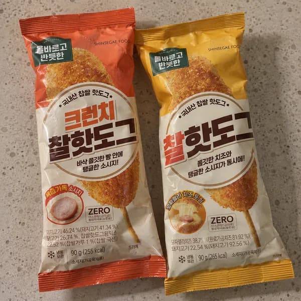 올반 찰핫도그 15봉 + 크런치핫도그 15봉, 80g, 1세트