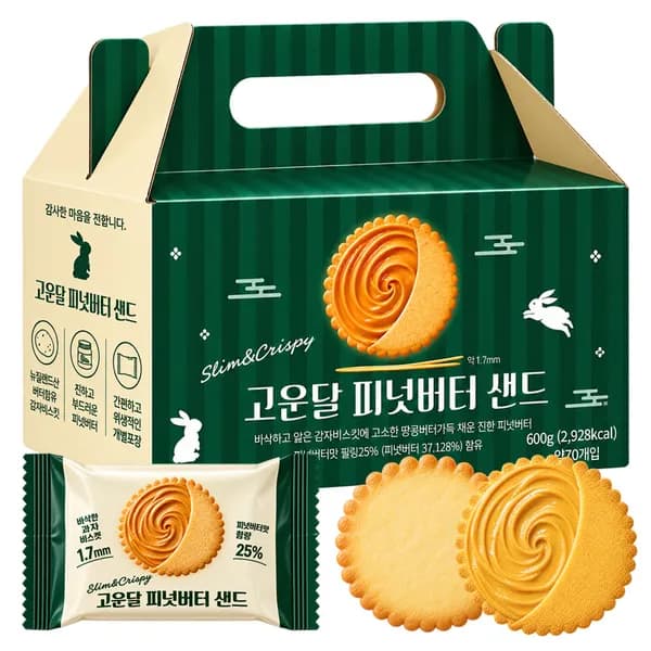 고운달 포테이토 피넛버터 샌드 슬림 600g 1개